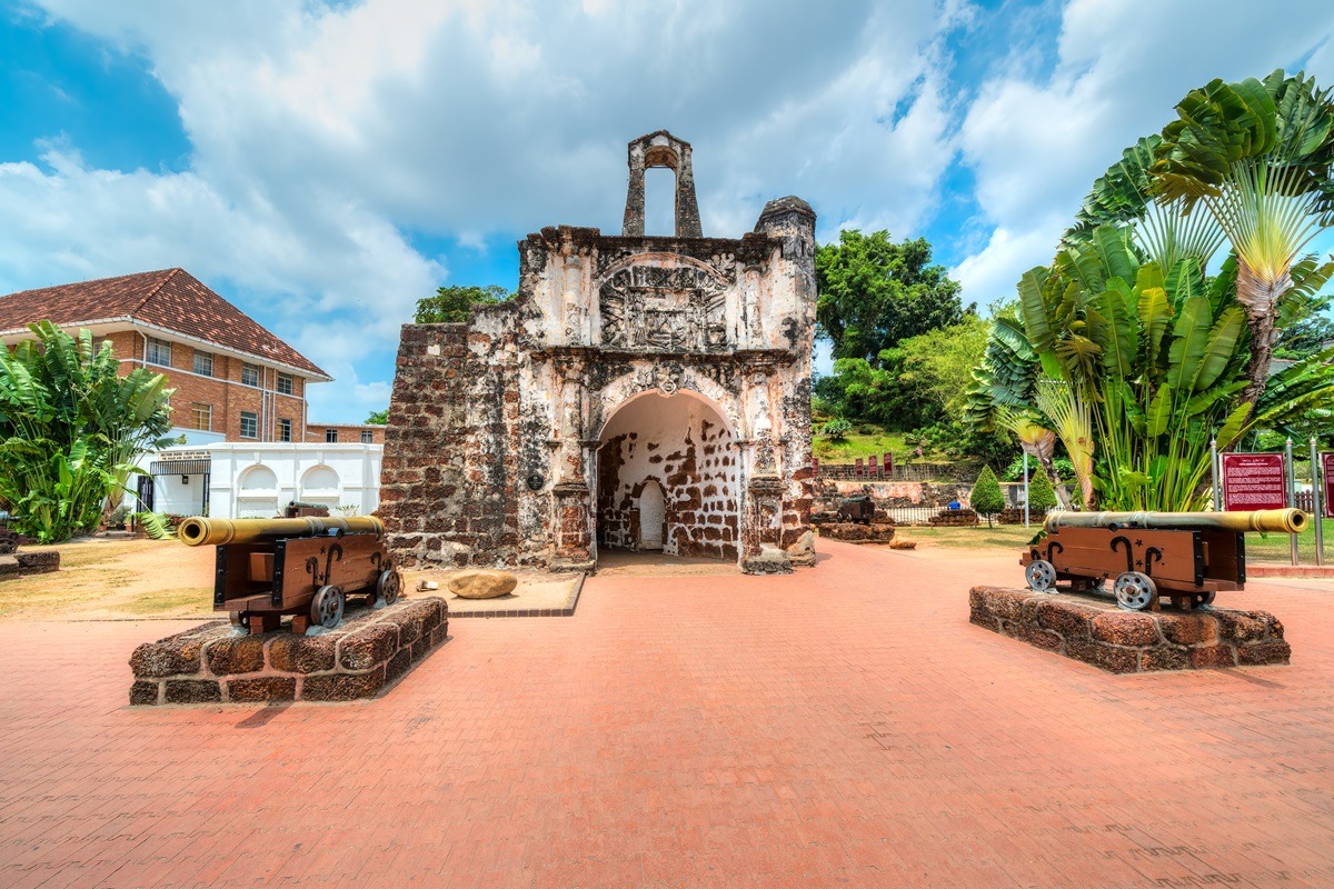 Benteng Famosa di Malaka, Malaysia