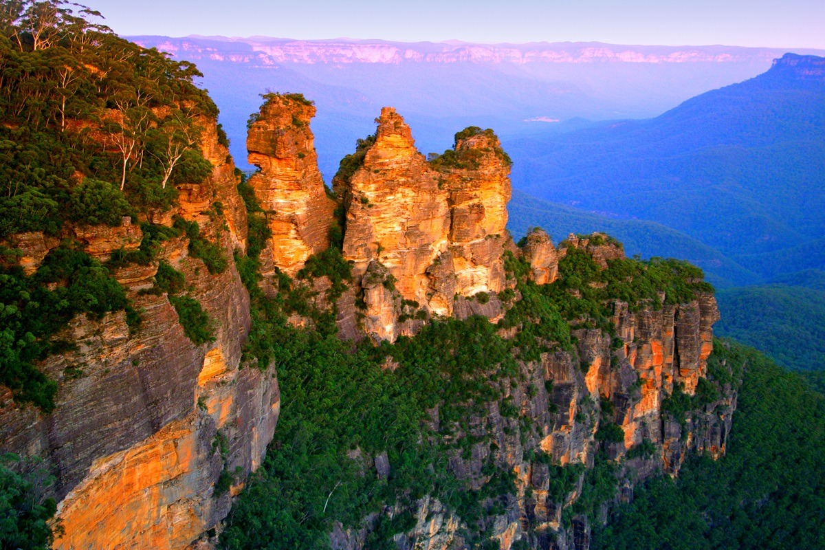 เทือกเขาบลูเมาเท่นใกล้ซิดนีย์ ประเทศออสเตรเลีย