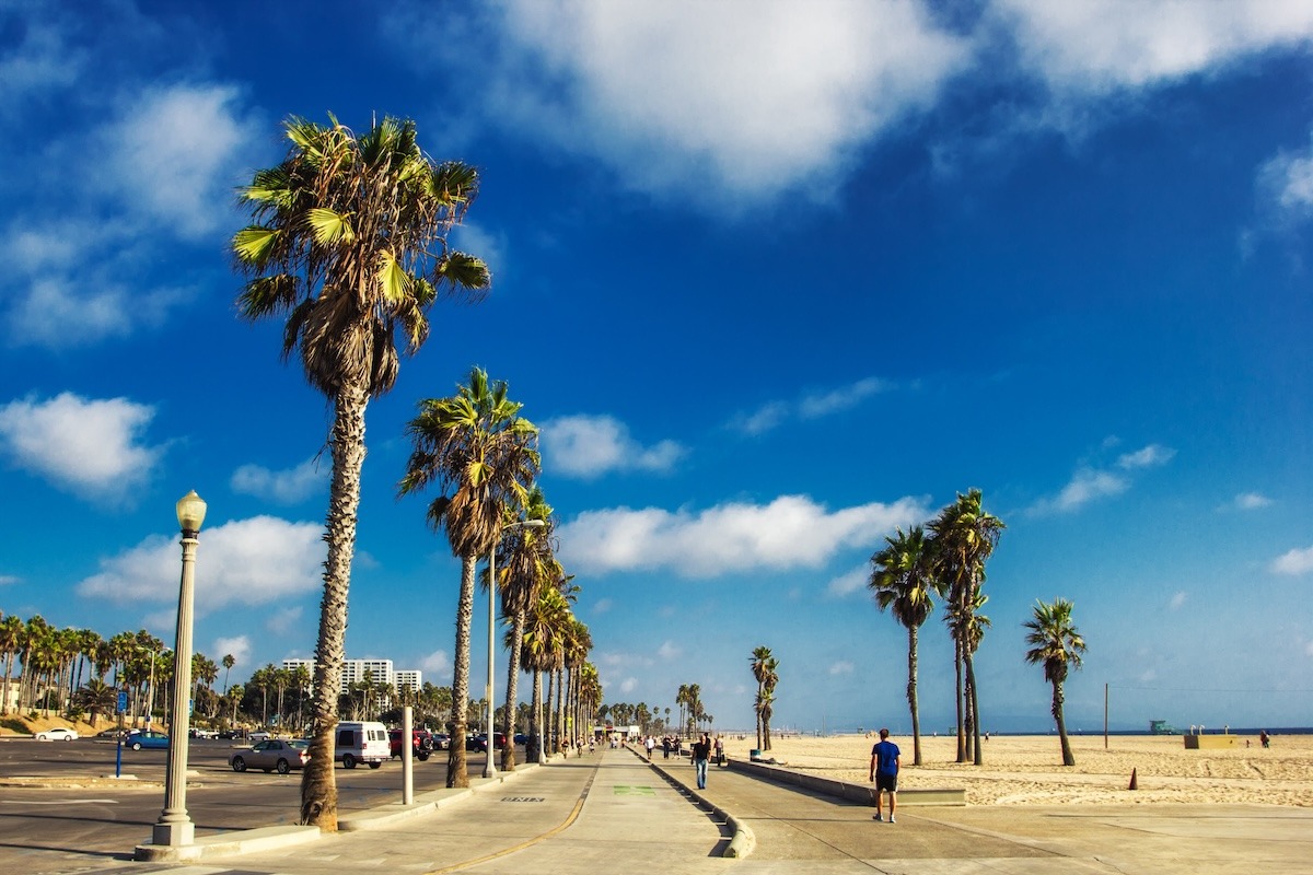Boardwalk of Venince beach, LA, CA, USA