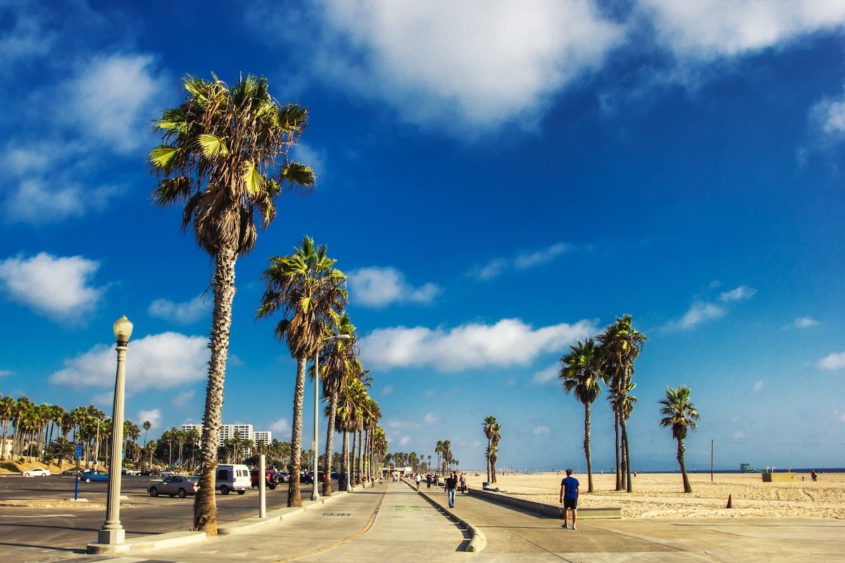 Promenade de la plage de Venince, LA, CA, USA