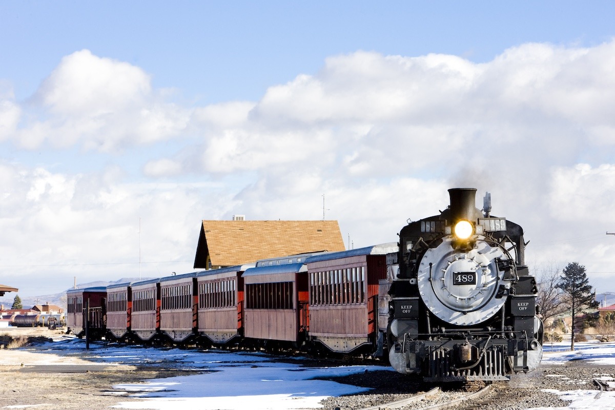 Cumbres dan Toltec Narrow Gauge Railroad, Antonito, Colorado, Amerika Syarikat