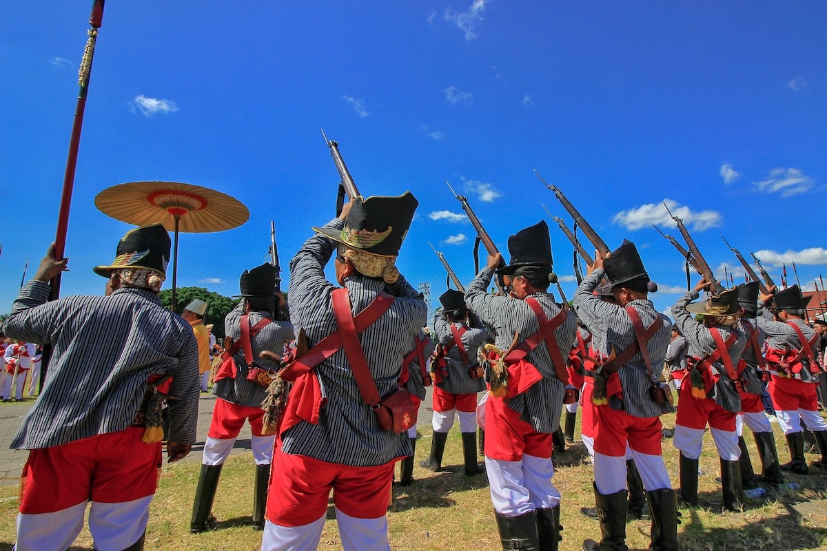 Gunungan Grebeg Syawal, tradisi budaya di Keraton Yogyakarta, Indonesia