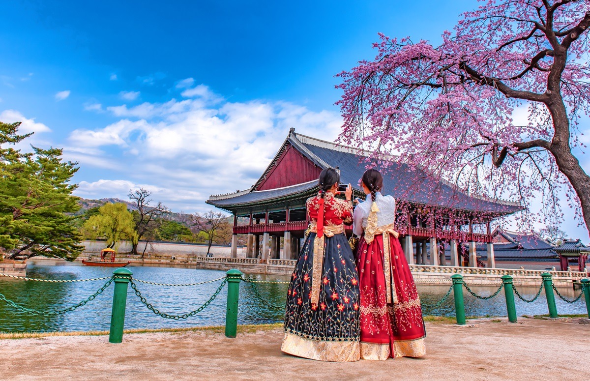 Istana Gyeongbokgung di Seoul, Korea Selatan