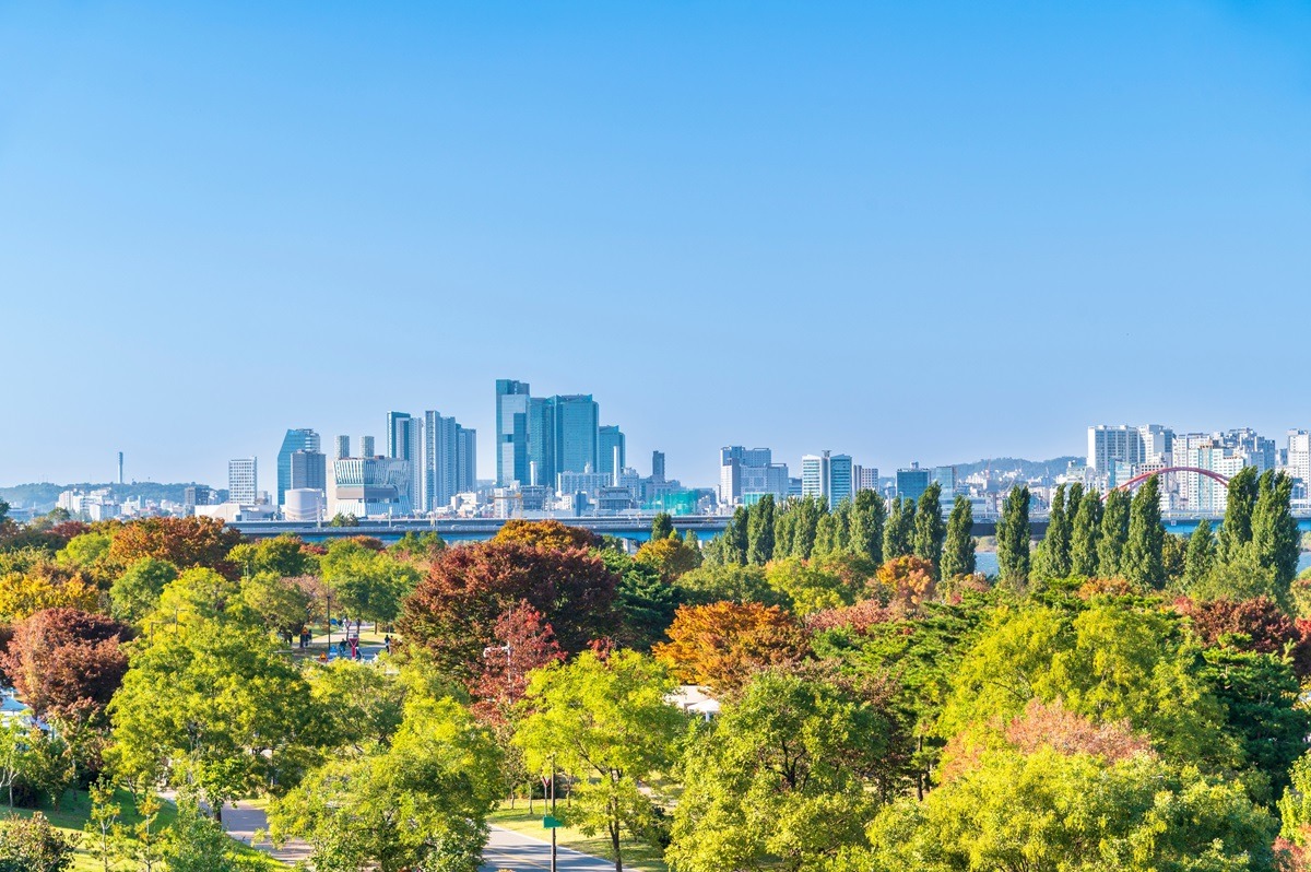 Hangang Park in Seoul, Südkorea