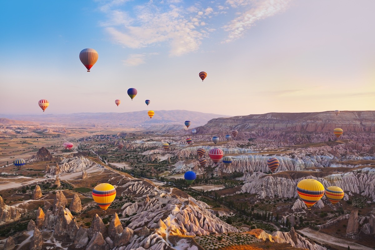 Hot air balloons in Cappadocia, Turkey