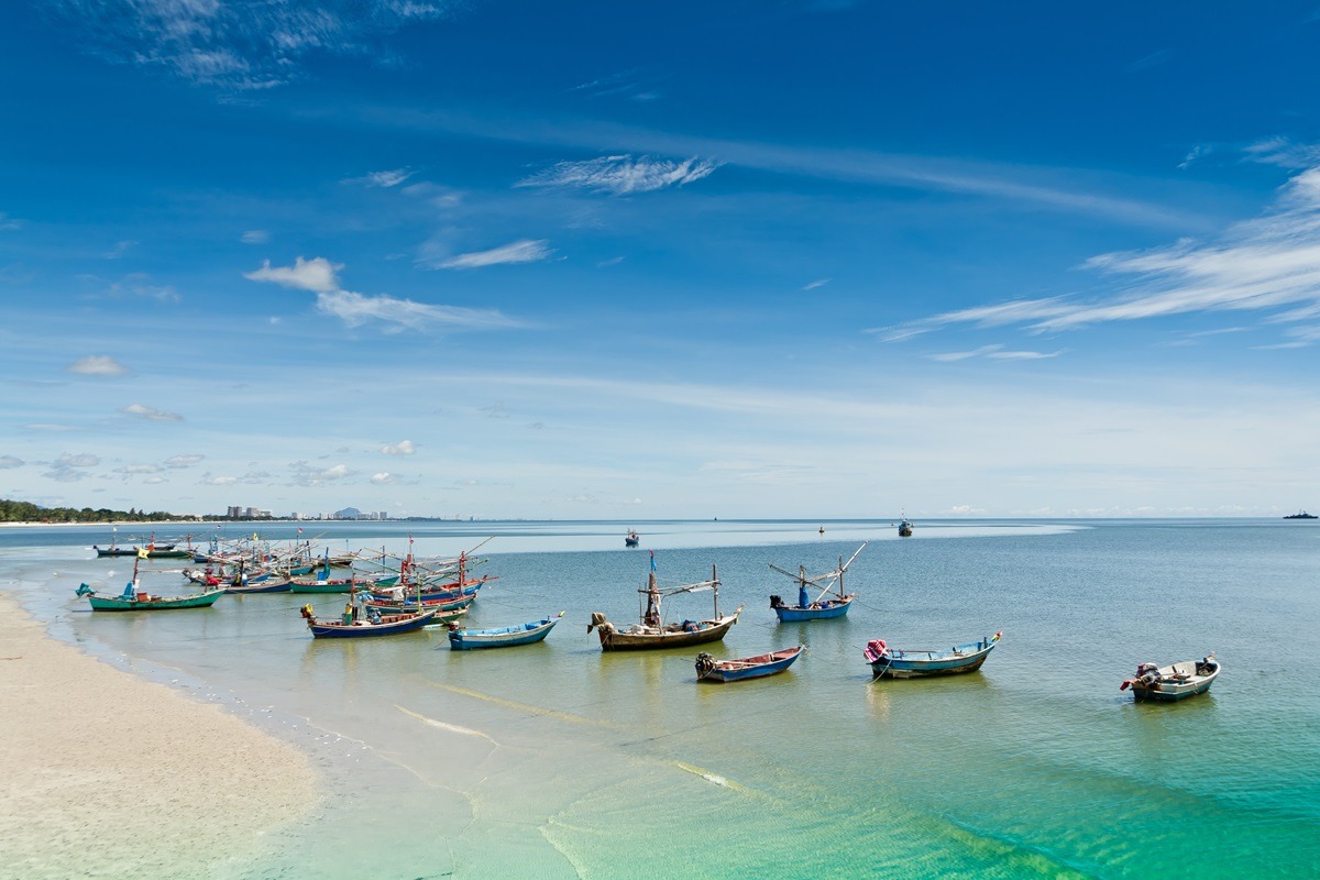 ชายหาดหัวหินประเทศไทย