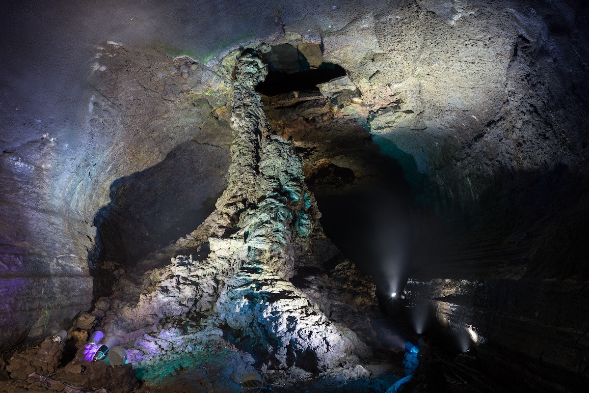 Grotte du tube de lave de Manjanggul sur l'île de Jeju, Corée du Sud