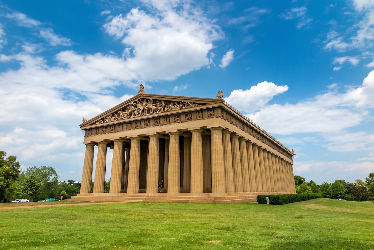 美国田纳西州纳什维尔百年纪念公园的帕台农神庙复制品