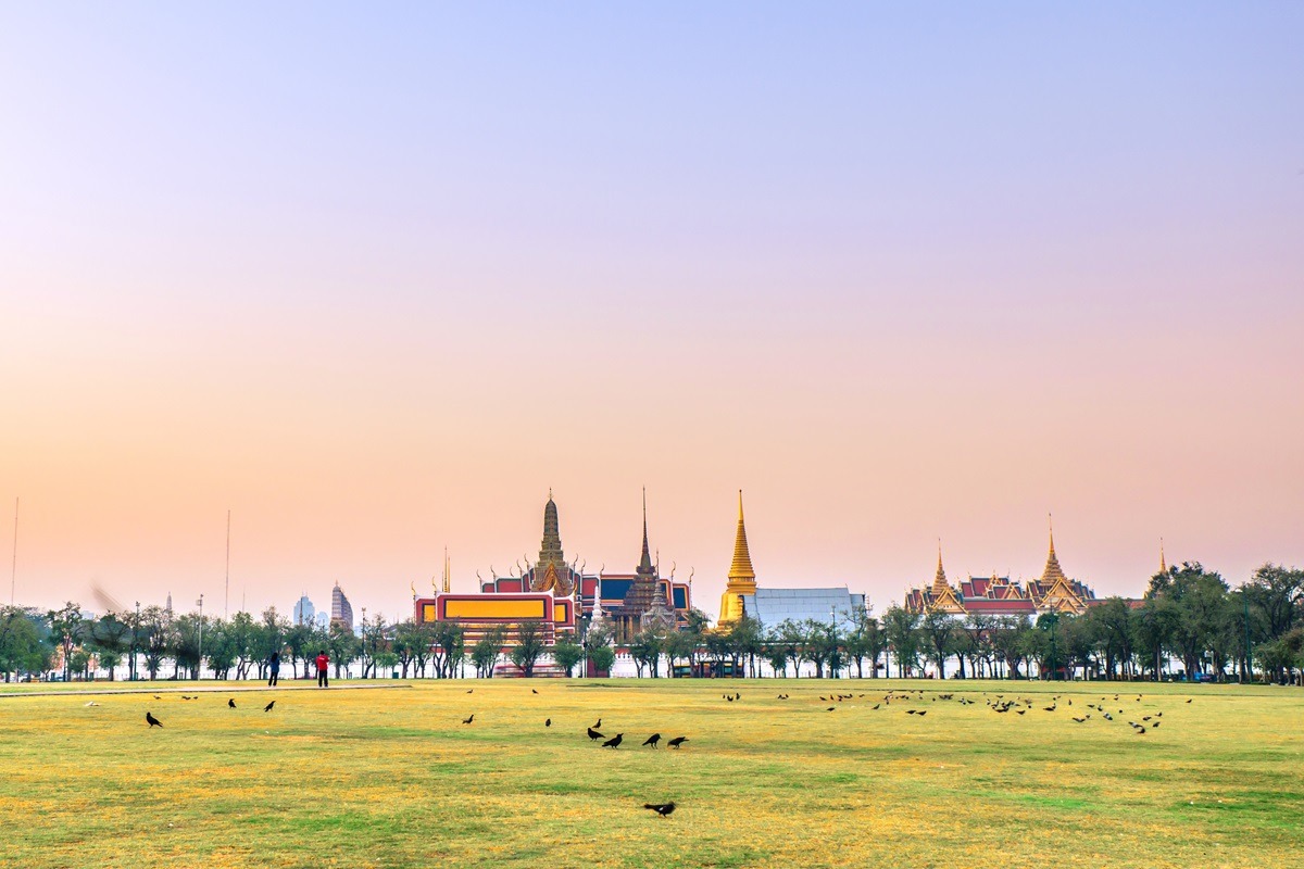 Der Ort der königlichen Pflugzeremonie in Bangkok, Thailand