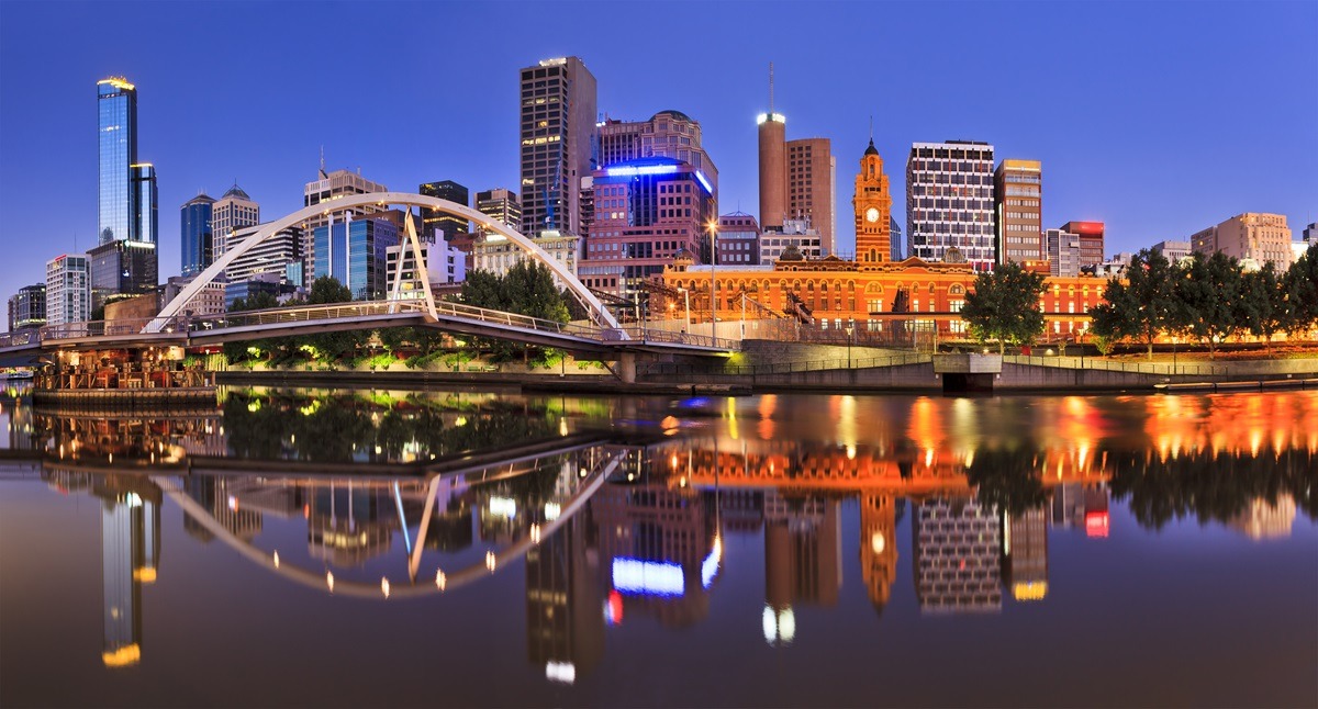 Yarra River in Melbourne, Australien