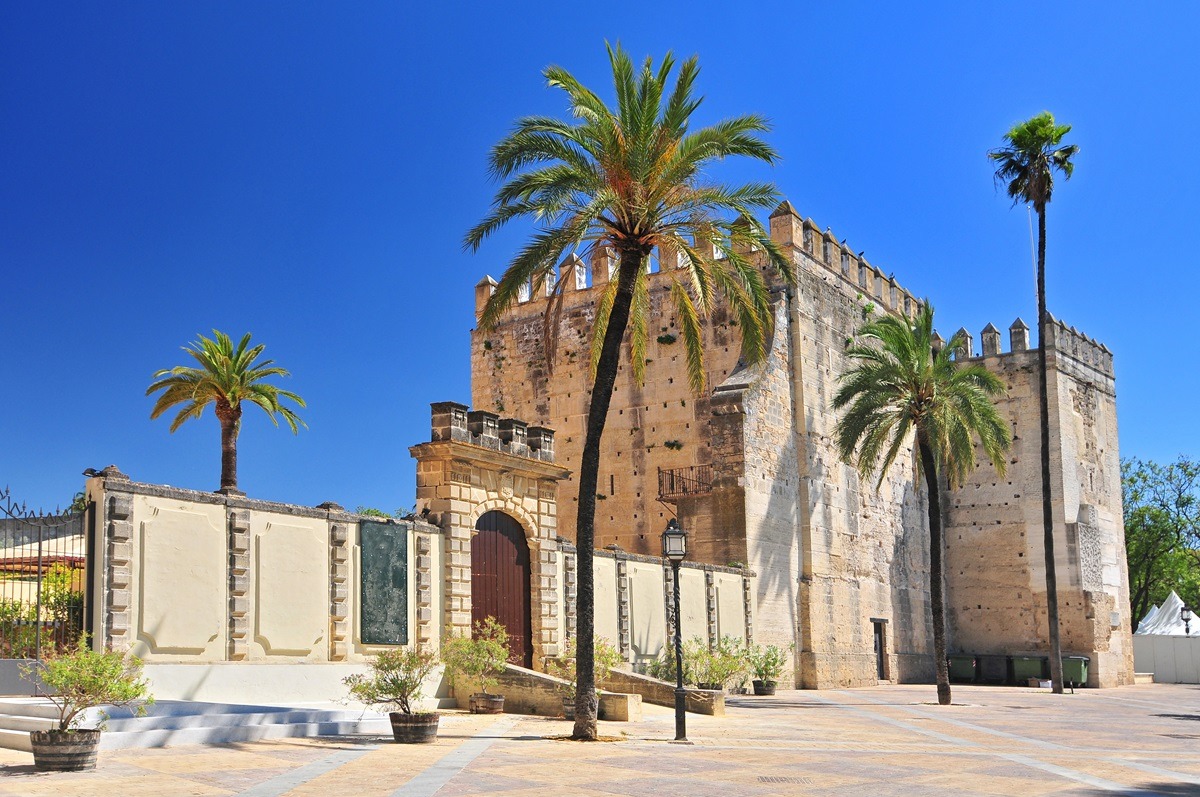 Alcázar von Jerez in Jerez de la Frontera, Spanien