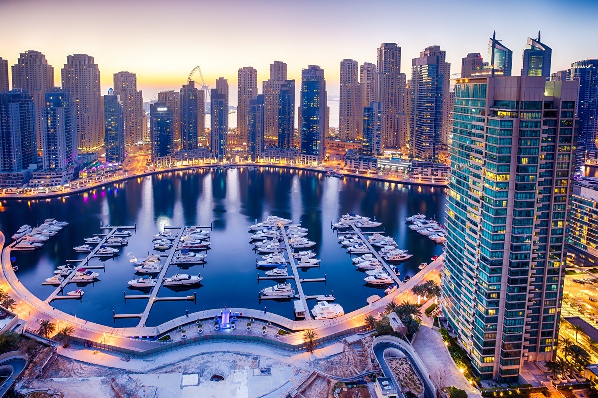 Dubai Marina in den Vereinigten Arabischen Emiraten