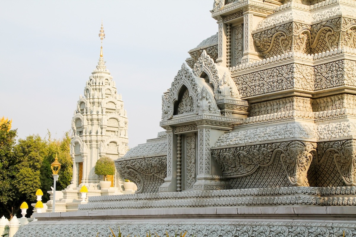 white temple in Royal palace, Phnom Penh