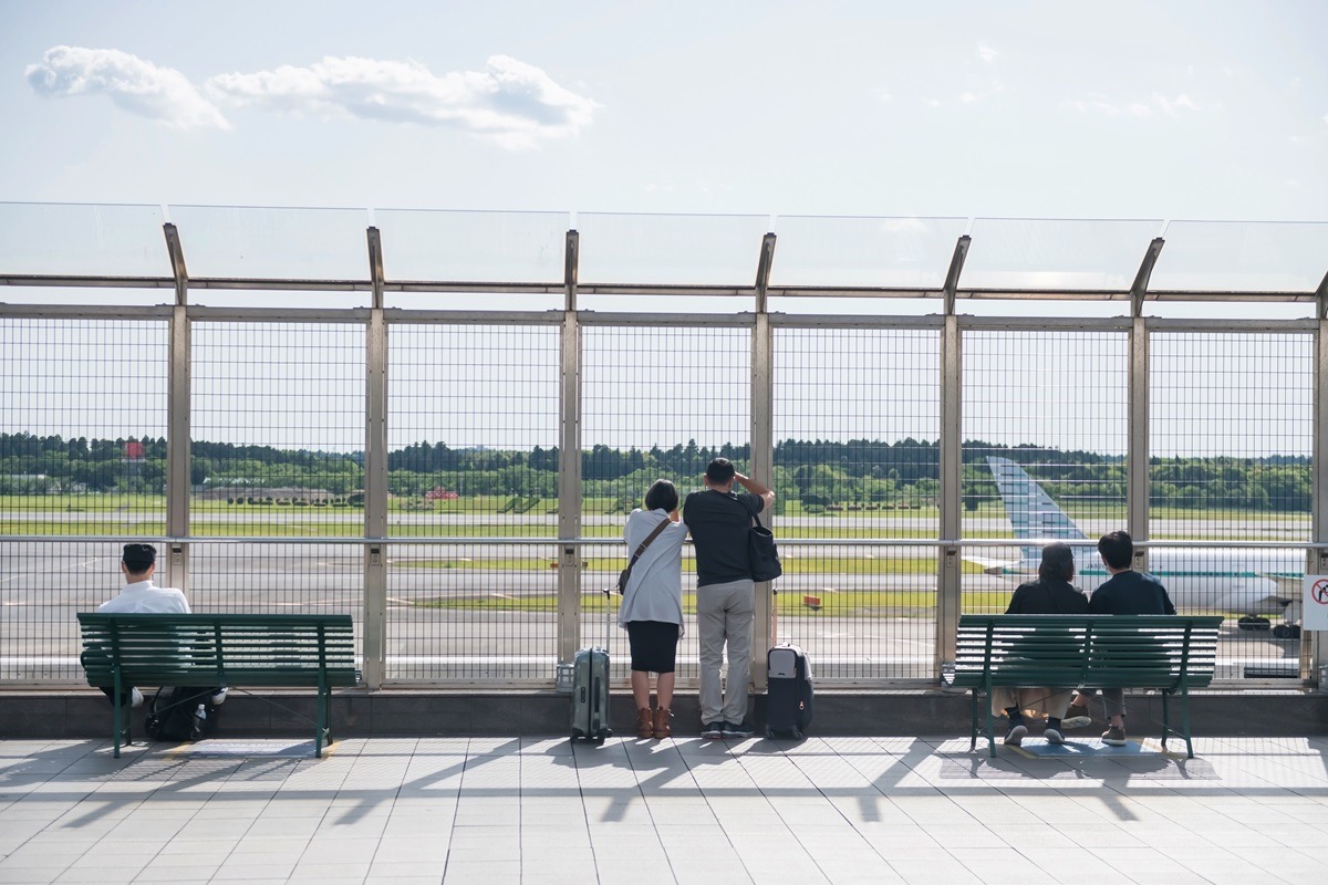 Beobachtungsdeck des Flughafens Narita, Japan