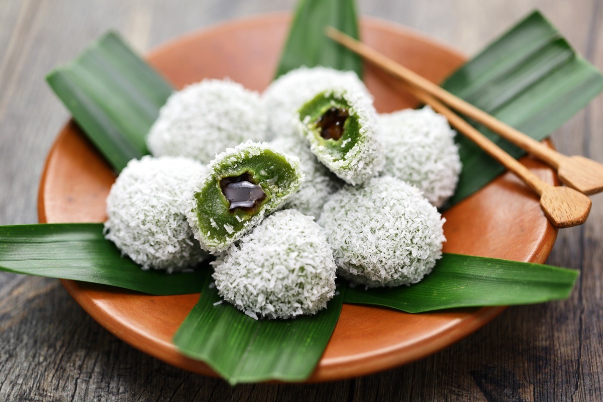 Klepon, must-try snack in Surakarta, Indonesia