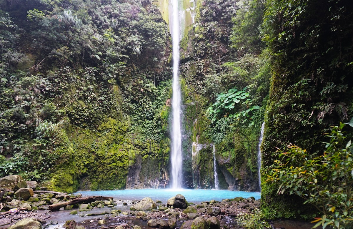 Two color sibolangit waterfall