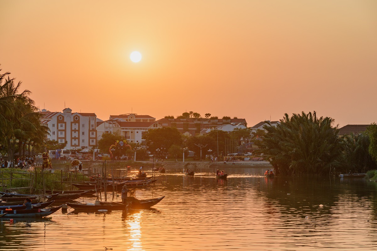 Thu Bon River in Hoi An, Vietnam