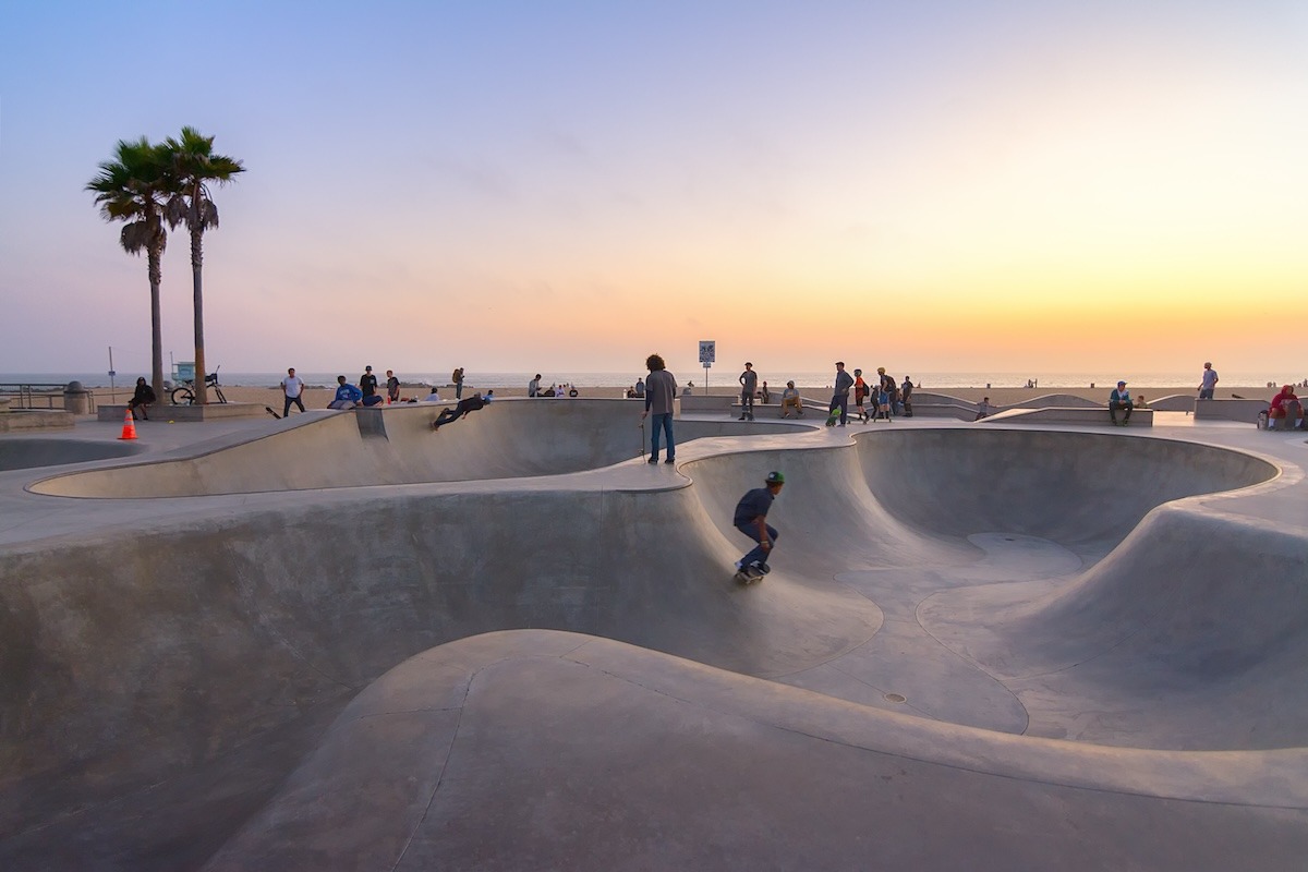 Skate Board Park in Venice Beach, California