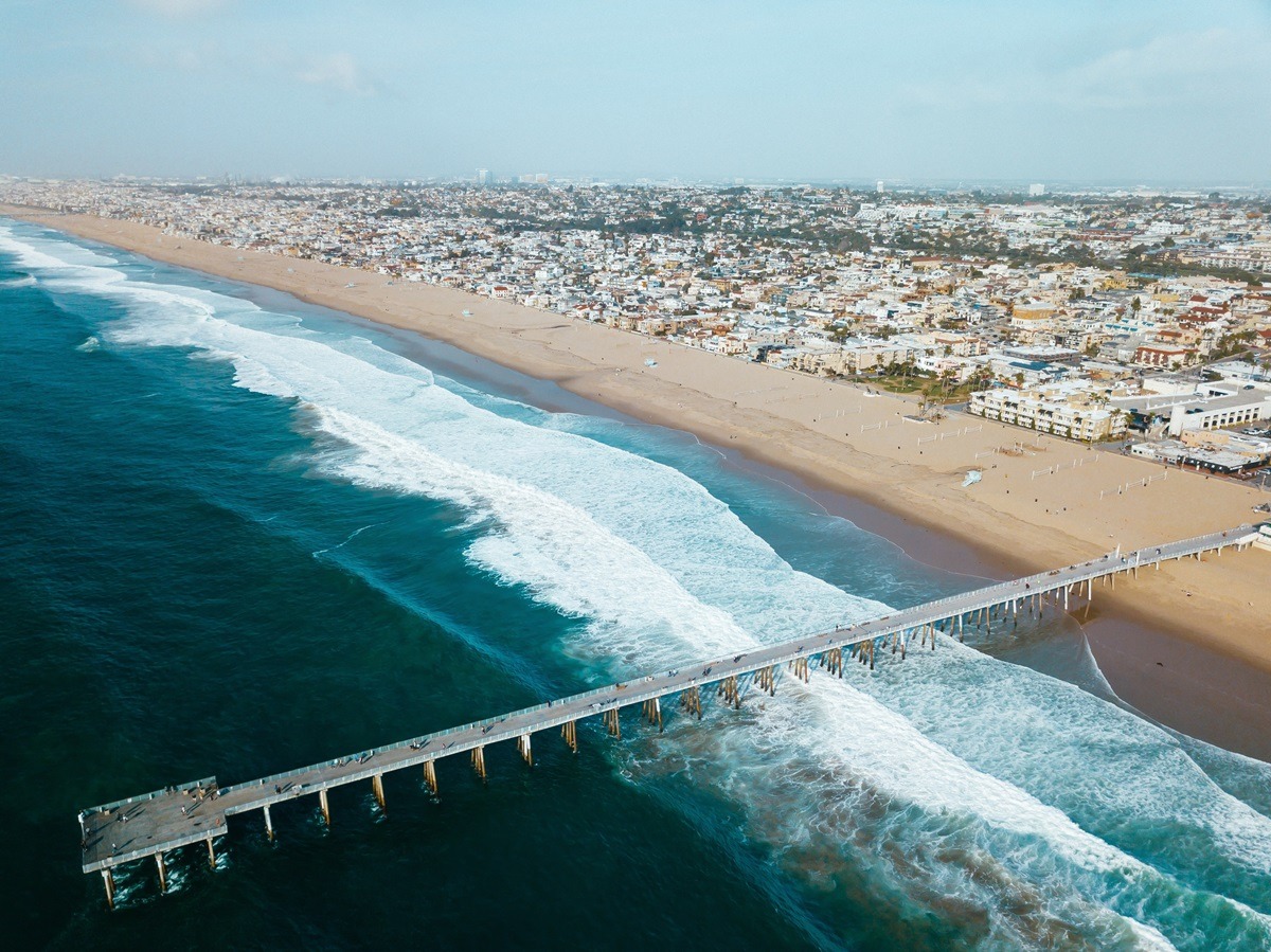 Bãi biển Hermosa ở Los Angeles, Mỹ Bãi biển Hermosa ở Los Angeles, Mỹ