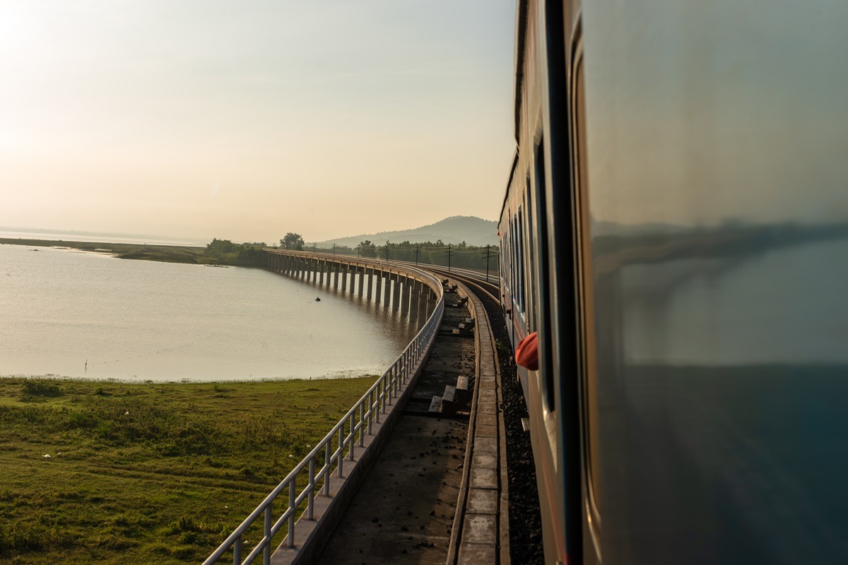 Floating Train at Pasak Jolasid Dam, Lopburi, Thailand