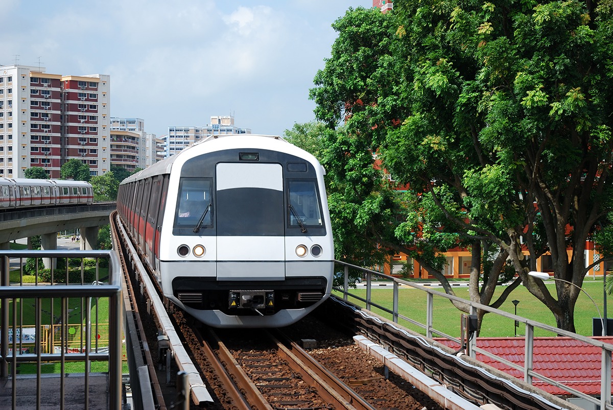 싱가포르의 MRT 열차 싱가포르의 MRT 열차