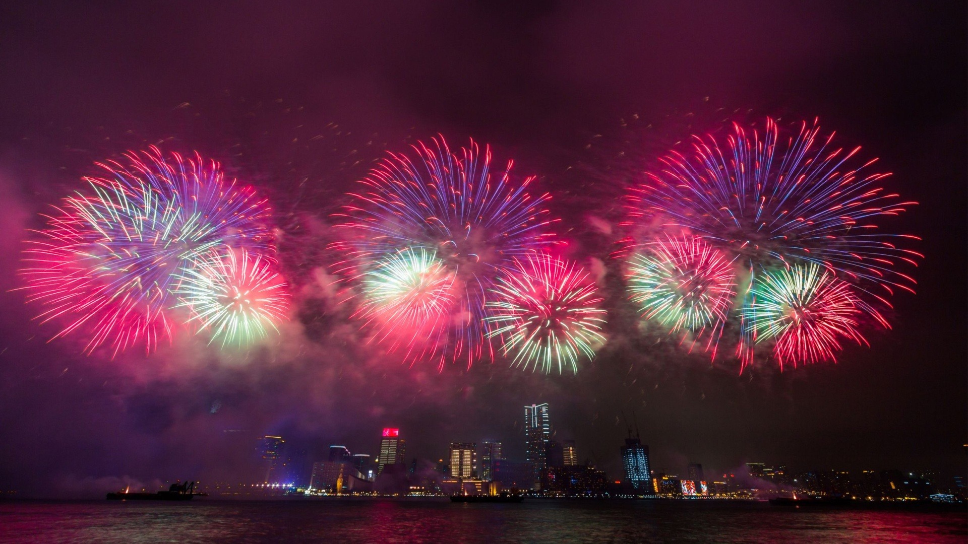 chinese new year fireworks schedule hong kong