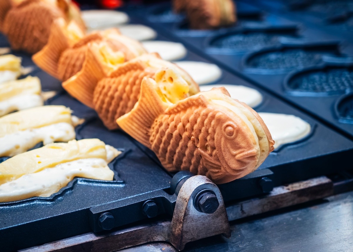 Japanischer süßer Taiyaki-Fisch Japanischer süßer Taiyaki-Fisch