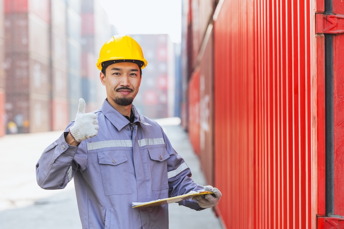Happy Japanese Worker Happy Japanese Worker