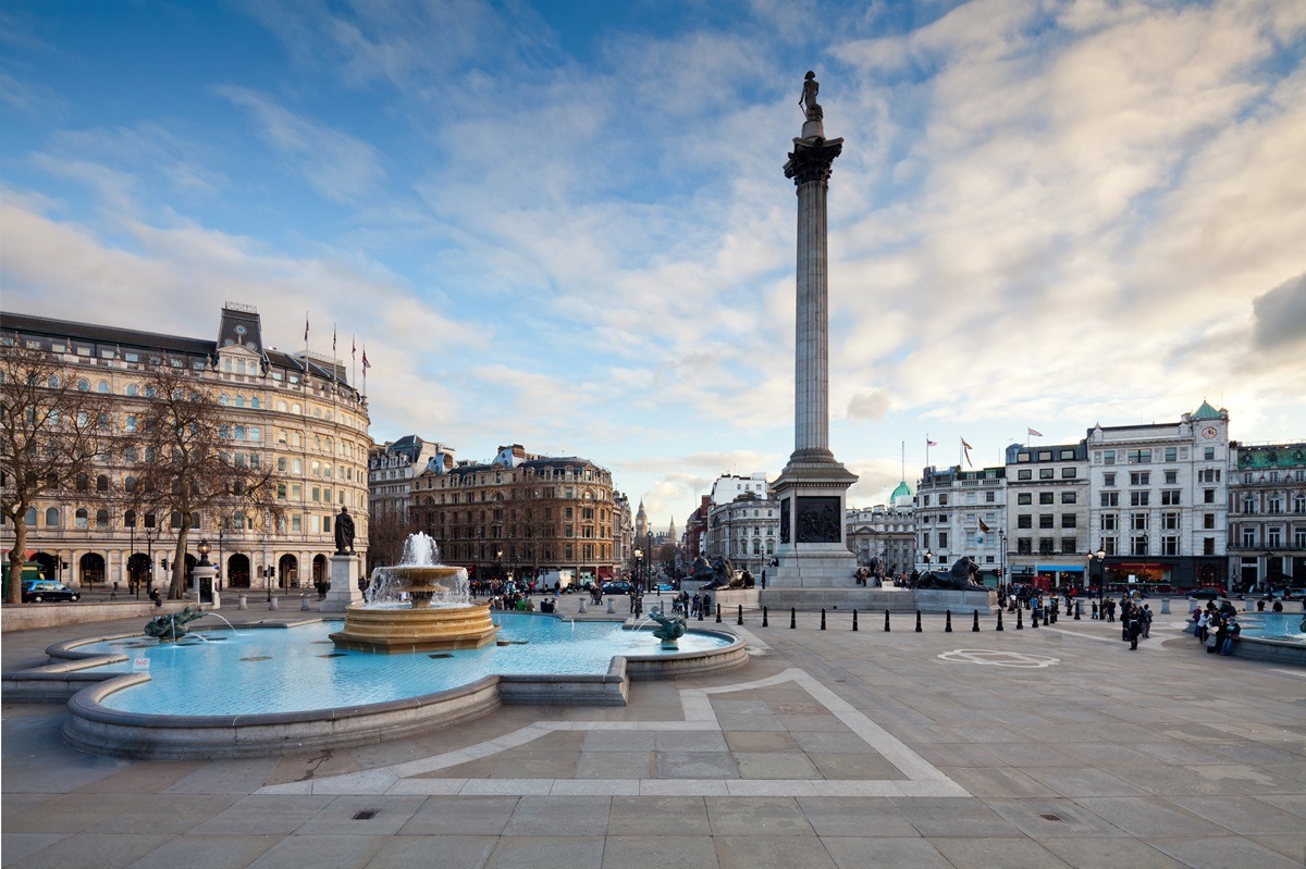 Trafalgar Square in London, England Trafalgar Square in London, England