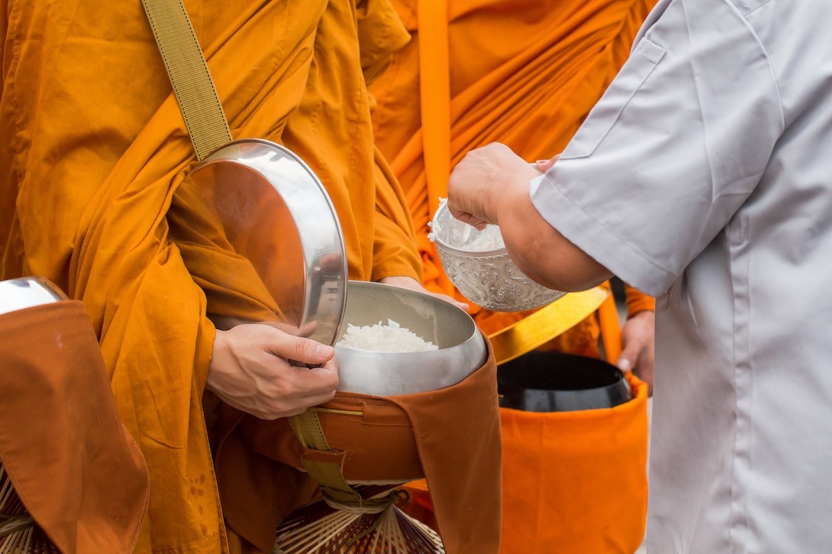 Making merit in Thailand
