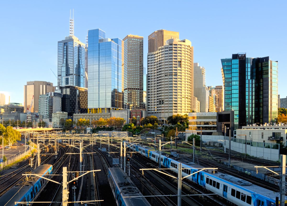 Train Station in Melbourne Train Station in Melbourne
